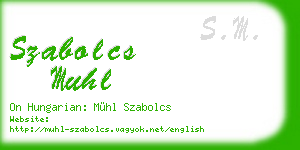 szabolcs muhl business card